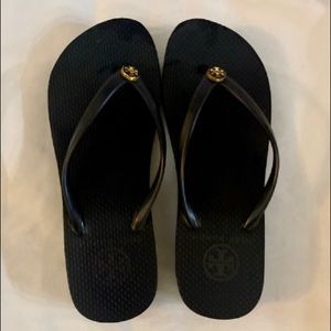 Authentic Tory Burch flip flops wedge-platforms